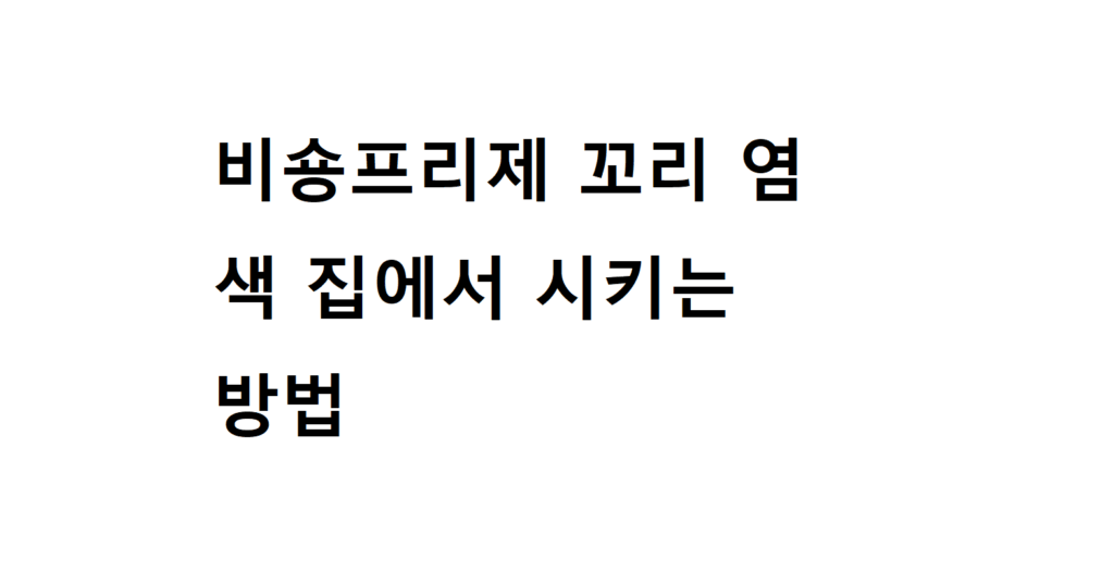 비숑프리제 꼬리 염색 집에서 시키는 방법 2 비숑프리제